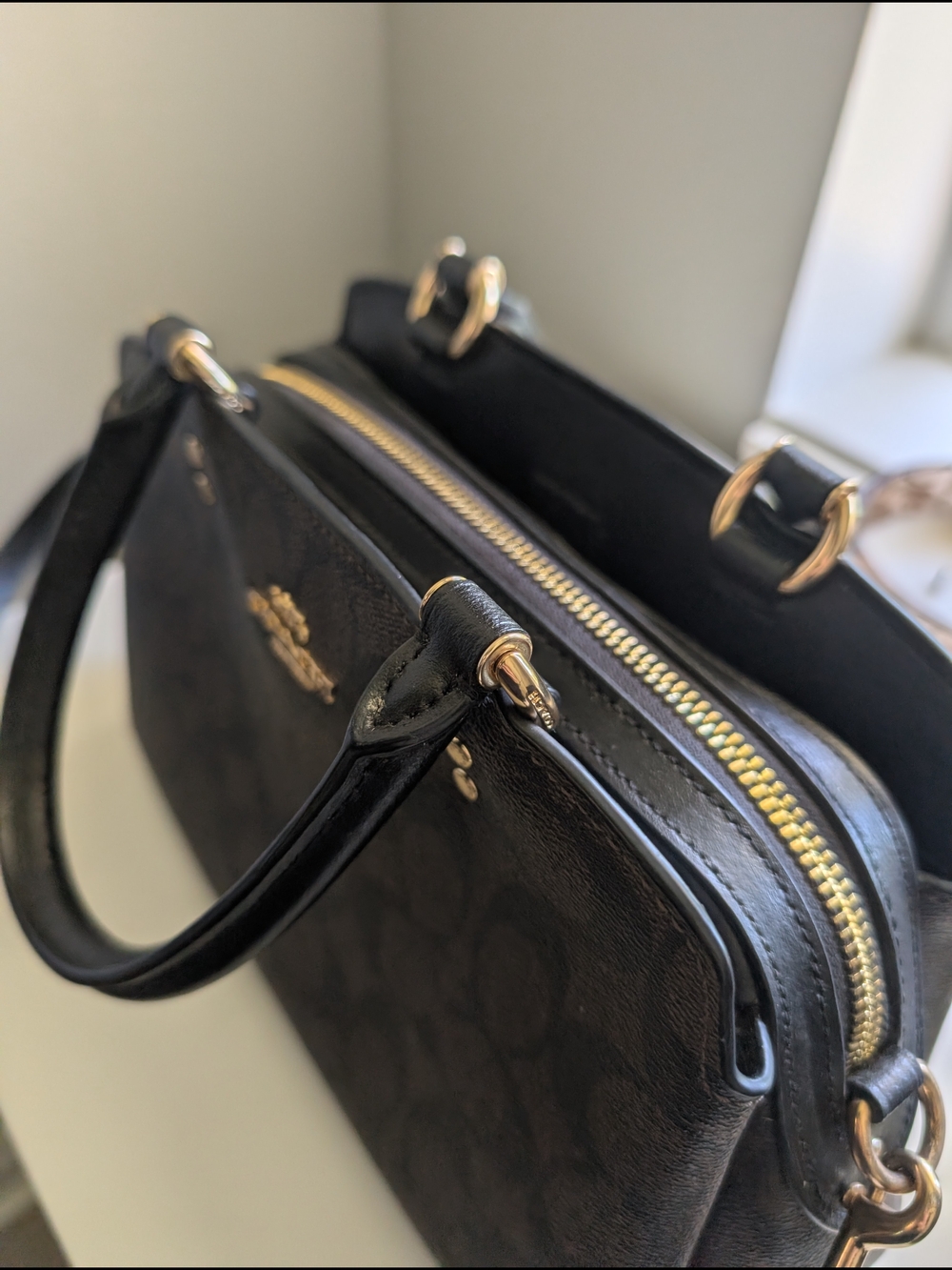 RARE Coach Mini Lillie Carryall Crossbody Bag - Black/Brown EXCELLENT Condition - Picture 5 of 10